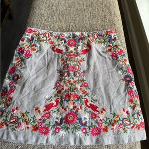 Embroidered Floral Skirt - Multicolor